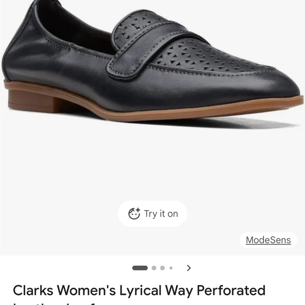Clarks Women's Black Leather Loafers